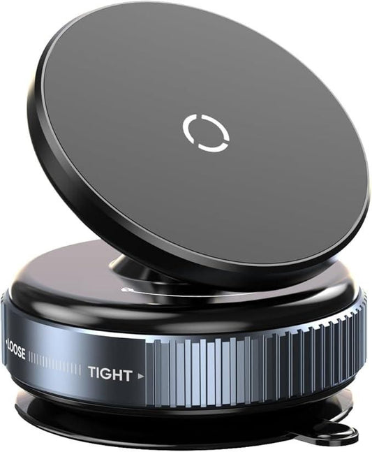 Magnetic Suction Phone Mount – 360° Rotating, Car & Home Use